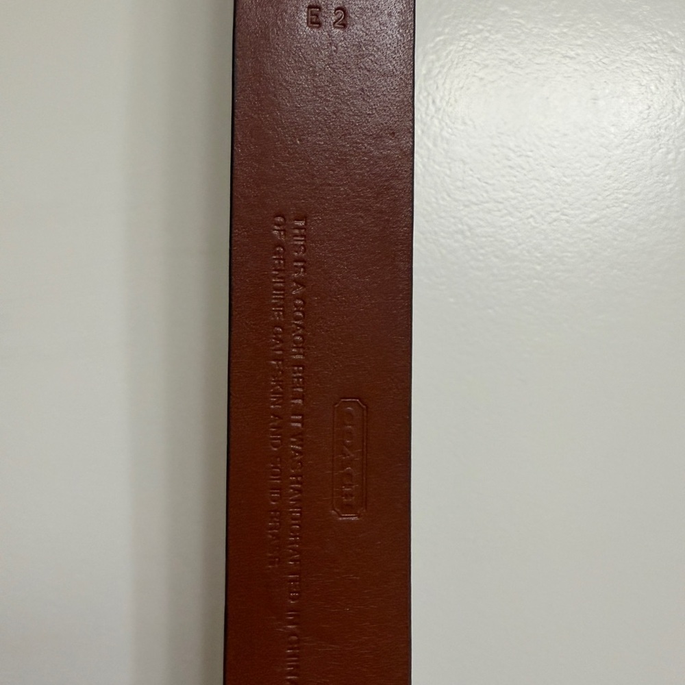 Coach Brown Leather Belt Size 42 NWT - Picture 5 of 7